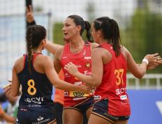 爱游戏体育-（成都世运会）沙滩手球——女子半决赛：阿根廷队战胜西班牙队